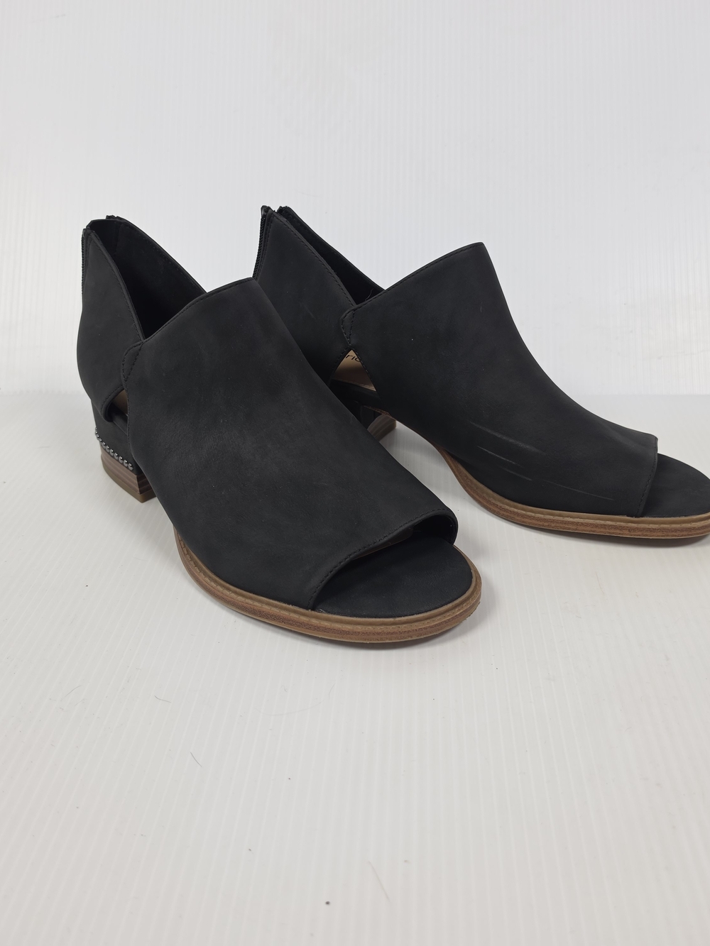 Maurices Black Open-Toe Cutout Mules